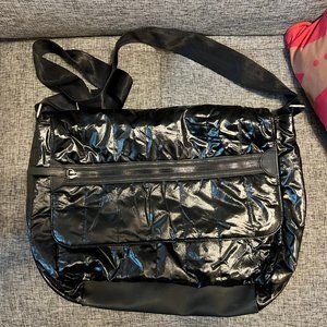 Leonello Borghi x Barneys COOP puffy metallic canvas bag